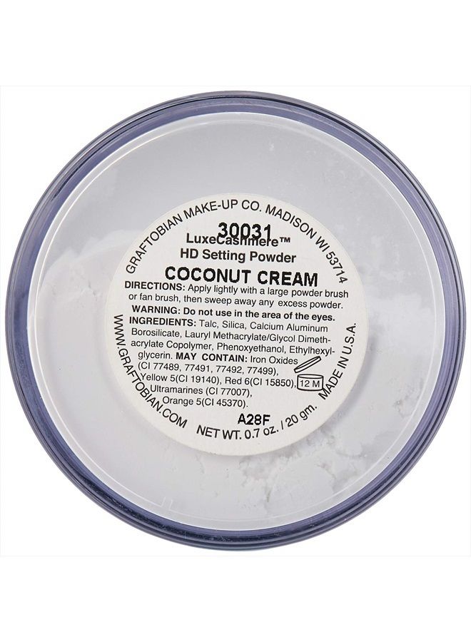 Graftobian HD LuxeCashmere Setting Powder - Coconut Cream (0.7 oz) - Image 3