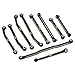 DJX CNC Machine Brass High Clearance Chassis Steering Links Set 10pcs Set for 118 RC Crawler Car HPI Venture18 Upgrades Parts - Image 2
