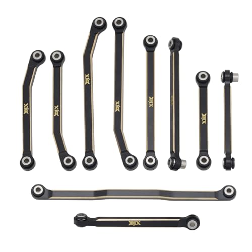 DJX CNC Machine Brass High Clearance Chassis Steering Links Set 10pcs Set for 118 RC Crawler Car HPI Venture18 Upgrades Parts - Image 5