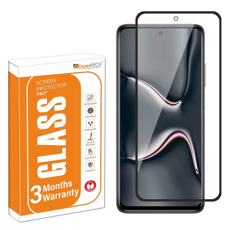 OpenTech حماية شاشة زجاجية مقسّاة بمعيار عسكري متوافقة مع Xiaomi Mi 10i 5G / MI 11i / 11i Hypercharge / 11T Pro / Redmi Note 11 Pro / Note 11 Pro Plus مع تغطية من الحافة إلى الحافة ومجموعة تركيب سهلة - Image 1