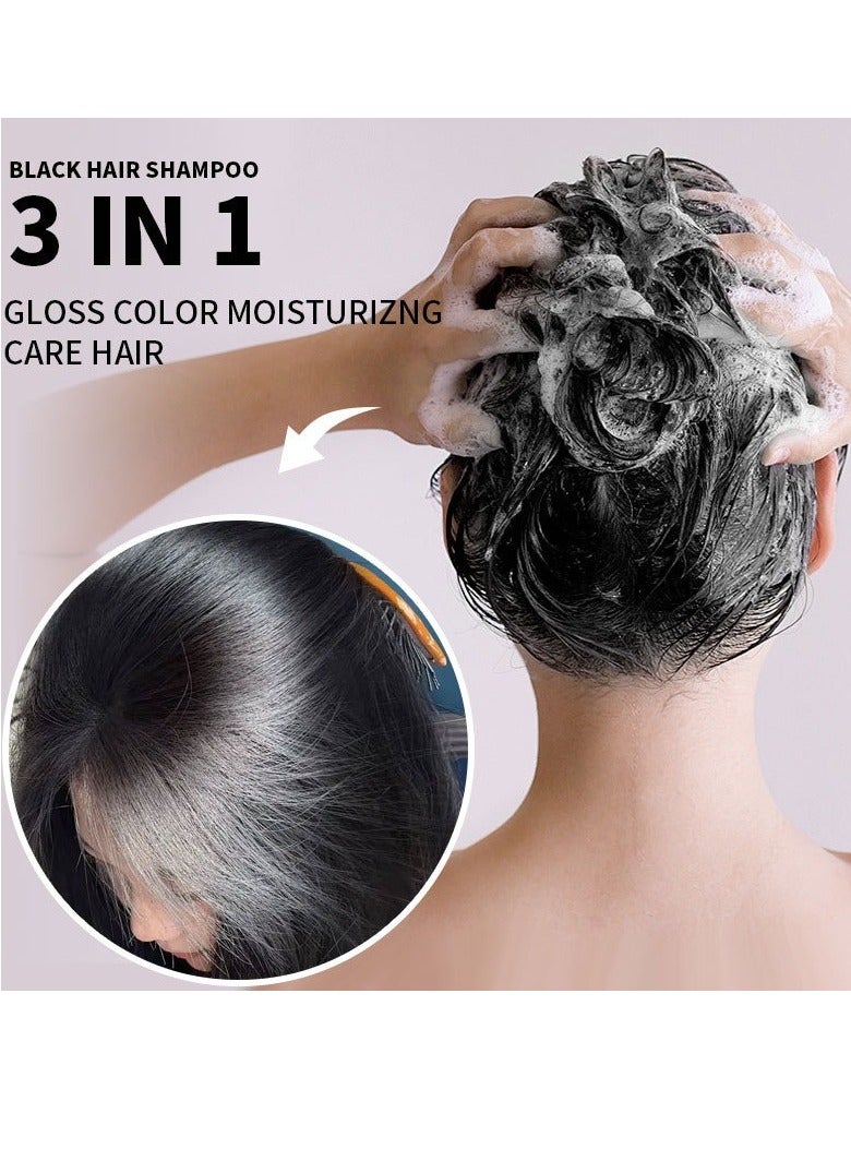 روزينو شامبو الشعر 3 في 1، تنظيف عميق وترطيب للشعر، سهل التنظيف، يحتوي على الفاصوليا السوداء والعسل وخلاصة الجينسنغ، مرطب للشعر ناعم وحريري، يجعل الشعر يبدو منفوشاً ولامعاً - 100 مل - Image 4