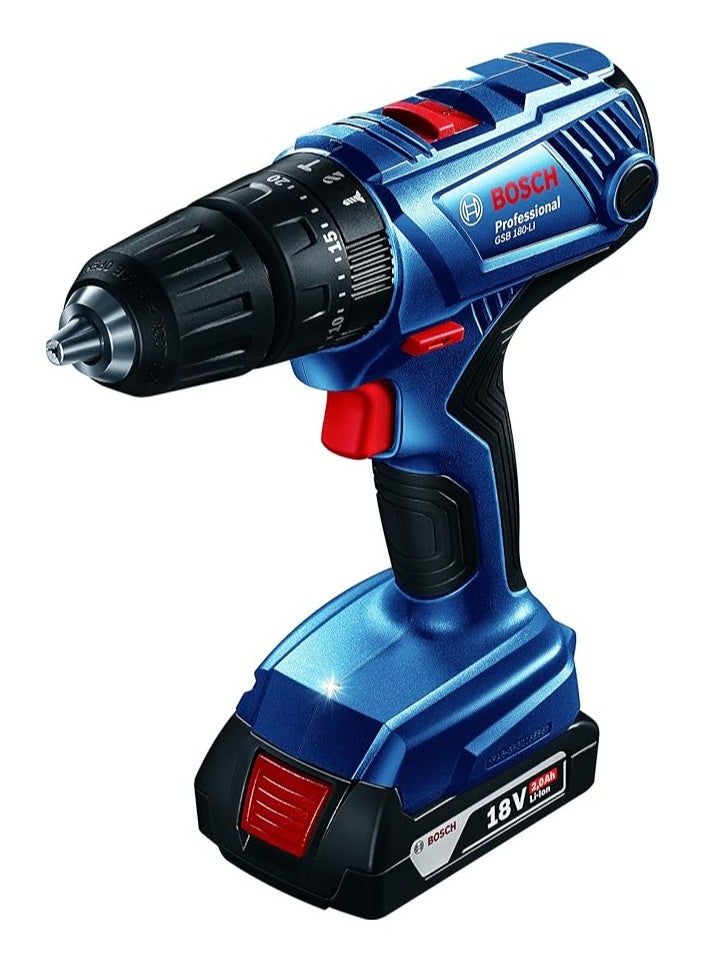 BOSCH BOSCH GSB 180 LI Battery-operated disassembly, attachment and perforation drill with a complete 18-volt battery  - Image 1