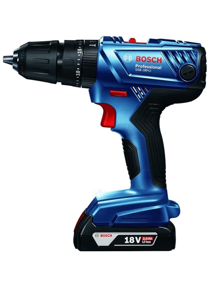 BOSCH BOSCH GSB 180 LI Battery-operated disassembly, attachment and perforation drill with a complete 18-volt battery  - Image 2