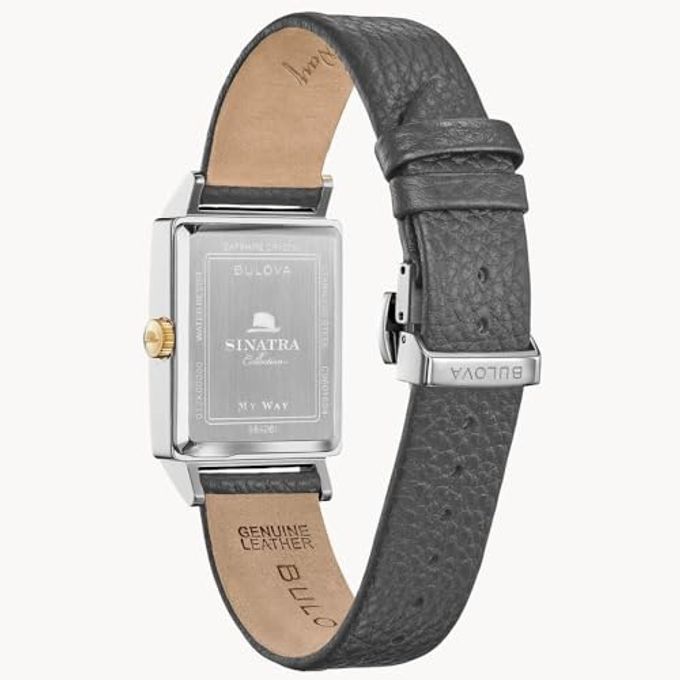 Bulova Men'S Frank Sinatra "My Way" Leather Strap Watch, Silver Tone Style: 98A261 - Image 3