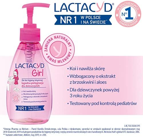 lactacyd جل لاكتاسيد للبنات للنظافة الحميمة للبشرة الحساسة مع مضخة 200 مل - Image 2
