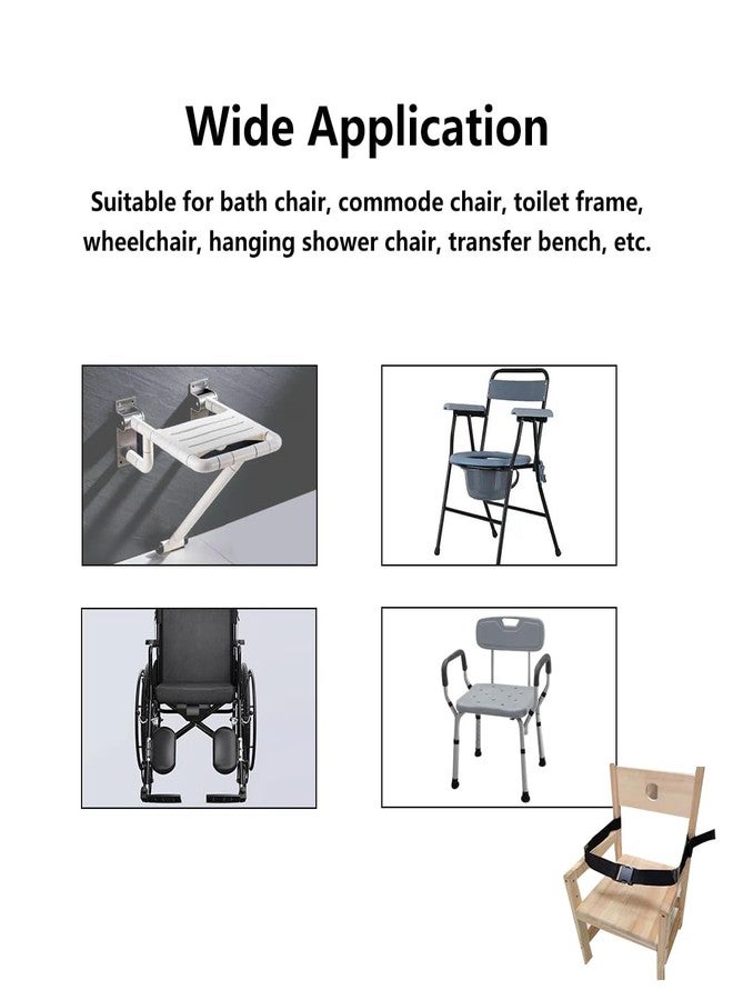 nsgglecher GY1121AB Shower Belt Anti-Slip Strap, Black, Suitable for Most Bath Chair Wheelchair, Care Supplier for Elderly Disabled Bedridden Pregnant - Image 5