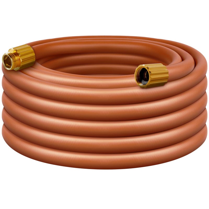 Worth Short Leadin Hybrid Garden Hose 58 in x 25 ft Kink Free No Leaking MaleFemale Fittings Heavy Duty Durable Flexible Lightweight Water Pipe Brass Aluminum Ends for Household Yard Use - Image 2