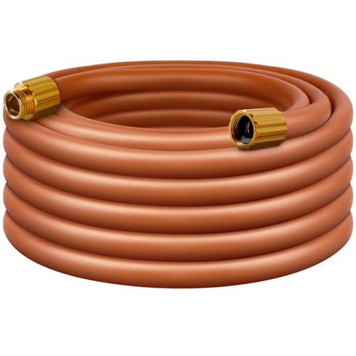 Worth Short Leadin Hybrid Garden Hose 58 in x 25 ft Kink Free No Leaking MaleFemale Fittings Heavy Duty Durable Flexible Lightweight Water Pipe Brass Aluminum Ends for Household Yard Use - Image 1
