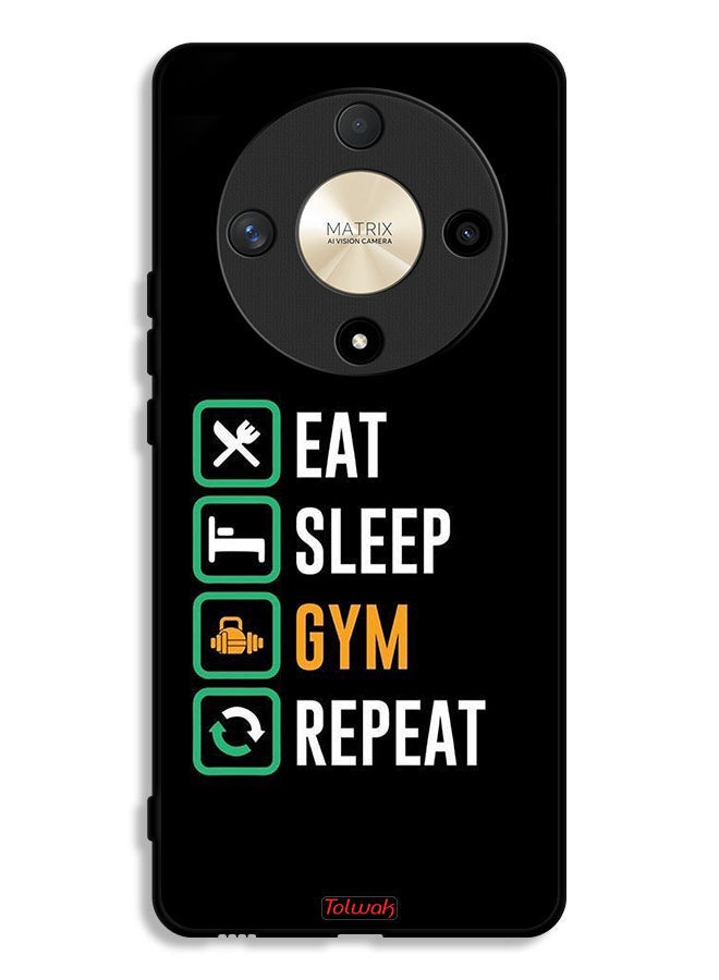 Tolwak Honor X9b Protective Case Cover Eat Sleep Gym Repeat - Image 1