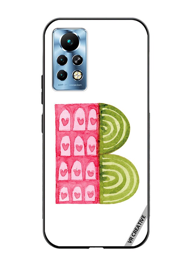 VR CREATIVE Protective Case Cover For Infinix Note 11 Pro Alphabet B Design Multicolour - Image 1