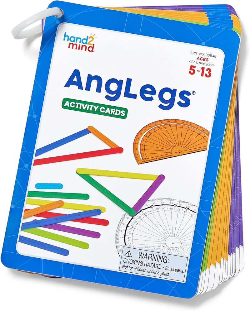 hand2mind hand2mind AngLegs Small Group Set with 8 Protractors Geometry Manipulatives Geometric Shapes for Classroom Montessori Math Materials Math Teaching Tools 4th Grade Math Manipulatives for Kids - Image 5