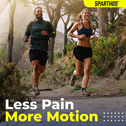 Sparthos Ankle Compression Socks (Pair) - Plantar Fasciitis Sleeves with Arch Support - Foot Ankle Brace for Men and Women - Relieve Heel Pain, Reduce Swelling, Achilles Tendon Treatment (Black-XL) - Image 3