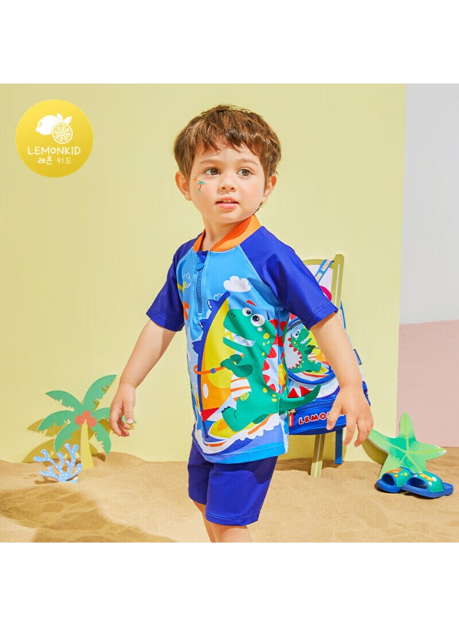 Lemonkid Children's Swimwear, Boys And Girls Quick-dry Two-piece Swimsuit, For Older Kids And Toddlers, Surfing Dinosaur Pattern, Size 120 - Image 5