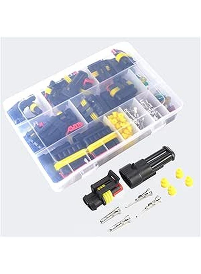 216Pcs Waterproof Automotive Wire Connector Plug Kit 1 To 6 Pin With Fuse - Image 1