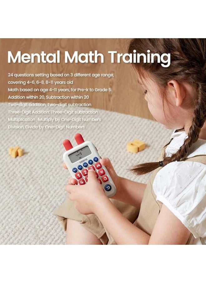 beiens - beiens Learning Toys for 4+ Year olds, Math Games, Educational Toys for Addition, Subtraction, Division and Multiplication Game, Electronic Math Flash Cards - Image 1