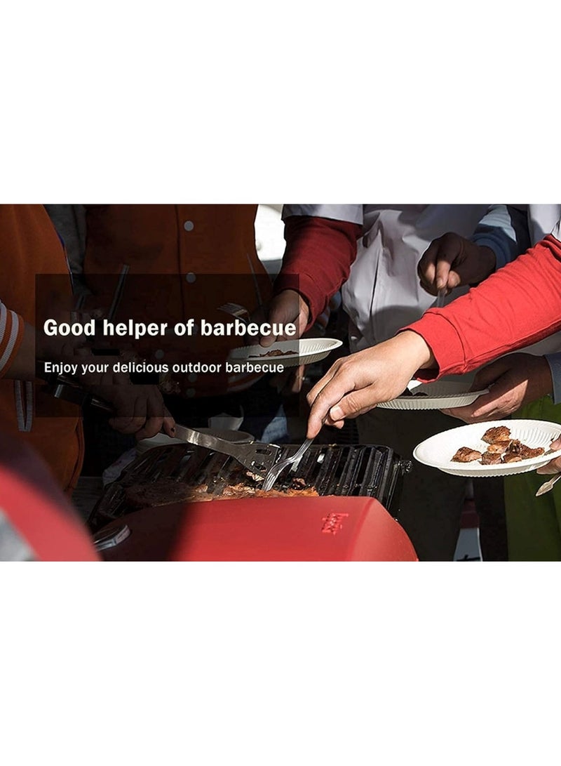 Compact Stainless Steel Folding Charcoal Grill for Camping & Outdoor BBQ Oven Black - Image 3