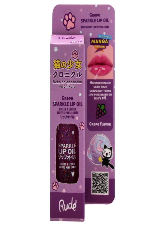 Rude Manga Collection Manga Sparkle Lip Oil - Grape by Rude Cosmetics for Women - Image 5