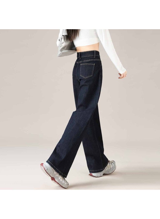 TonLion Women's Casual Straight Leg Jeans, Loose Fit Straight Leg Pants, Fashion High Waist Denim Trousers For Women - Image 3