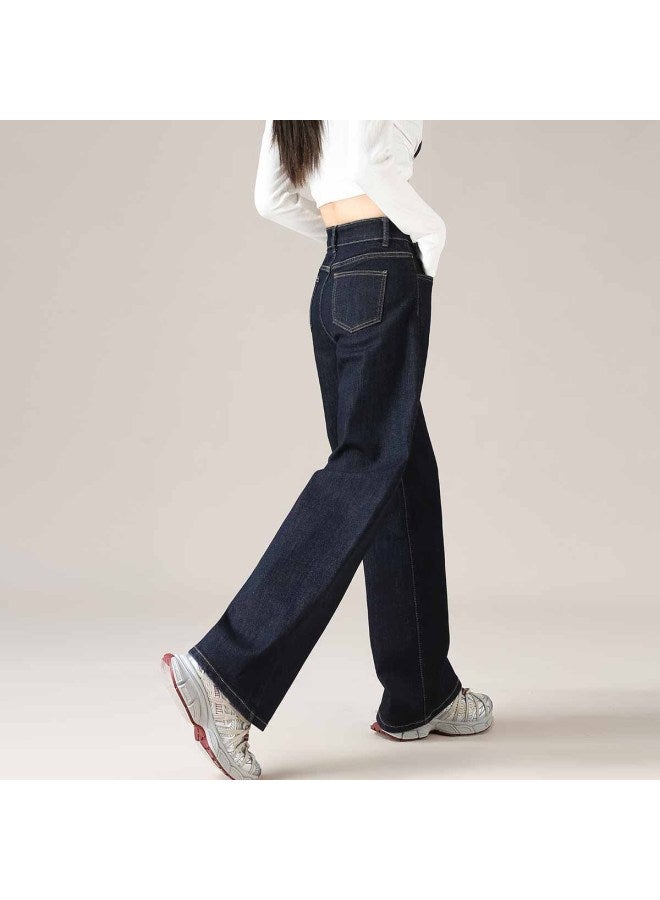 TonLion Women's Casual Straight Leg Jeans, Loose Fit Straight Leg Pants, Fashion High Waist Denim Trousers For Women - Image 2