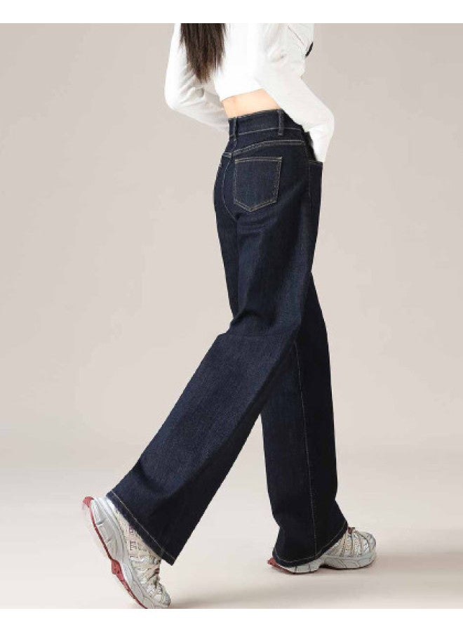 TonLion Women's Casual Straight Leg Jeans, Loose Fit Straight Leg Pants, Fashion High Waist Denim Trousers For Women - Image 1
