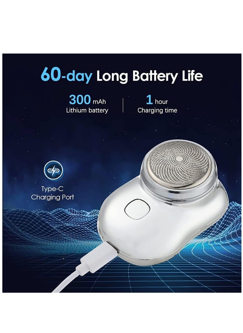 ELTRAZONE Mini Shaver Electric Shaver,New Pocket Portable Electric Shave, Magic USB Mini Shaver Electric Razor For Men, Rechargeable Travel Razors Men Electric Shaver For Shaving Face (Black) (BLACK) - Image 3