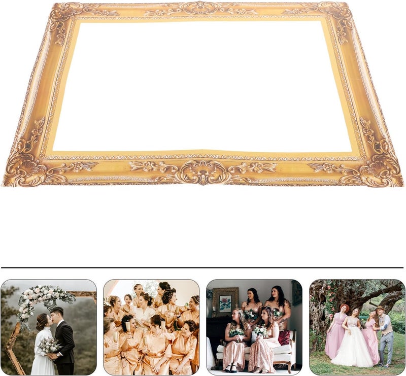 Portable Vintage Wedding Birthday Photo Booth Frame Props Paper Cutouts for Party Supplies - Image 4