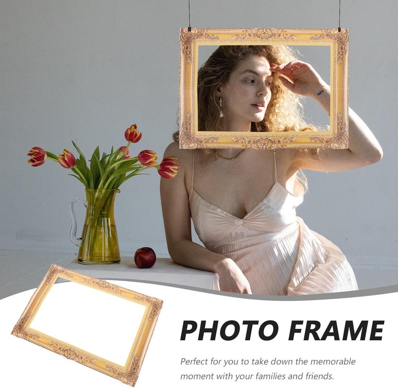 Portable Vintage Wedding Birthday Photo Booth Frame Props Paper Cutouts for Party Supplies - Image 5