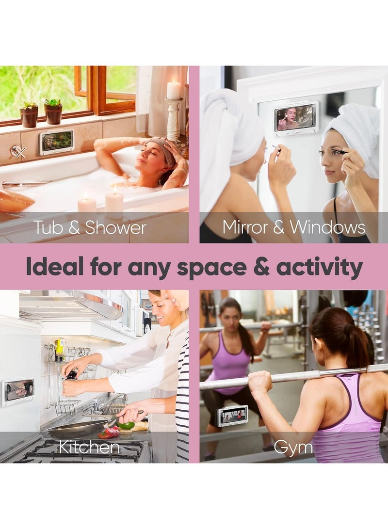 Digipace Waterproof shower phone holder, wall mounted bathroom shower waterproof holder  - Image 4