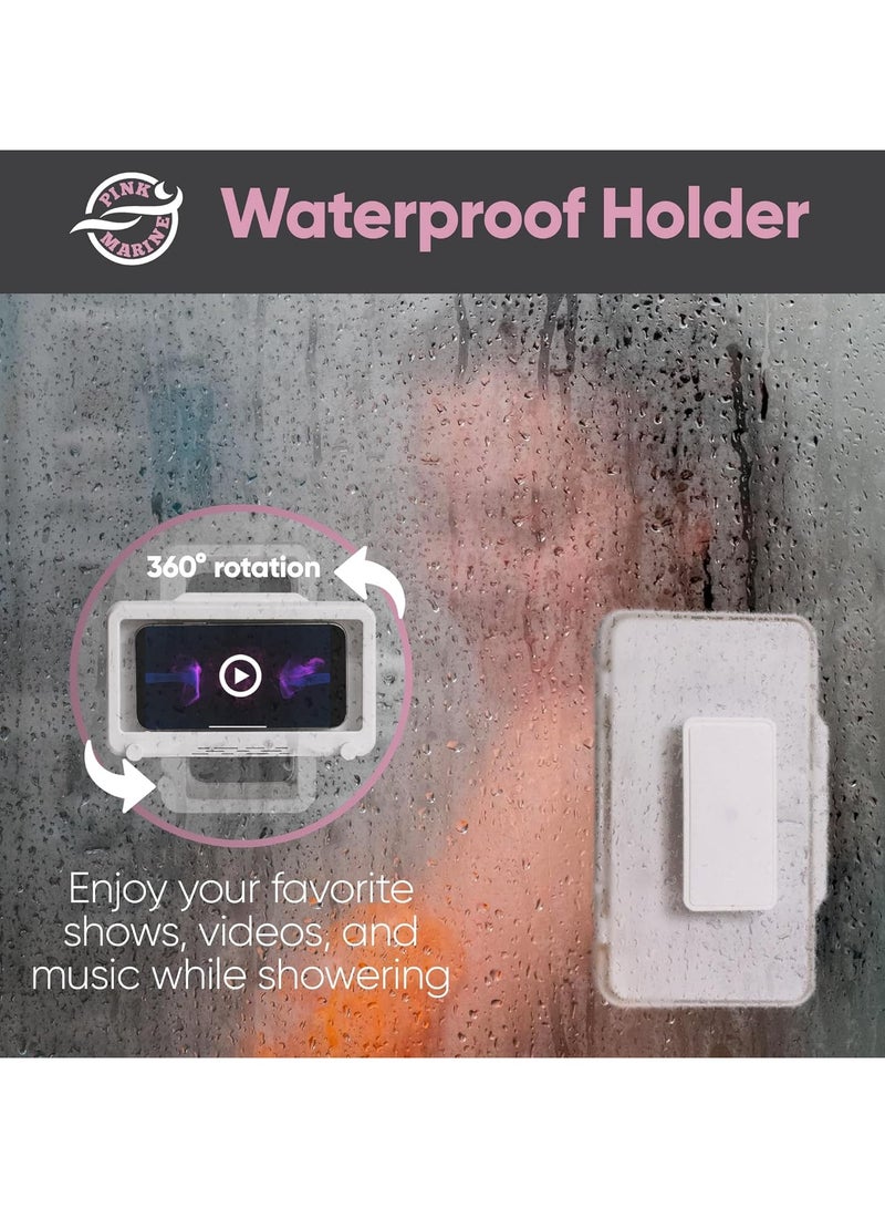 Digipace Waterproof shower phone holder, wall mounted bathroom shower waterproof holder  - Image 2