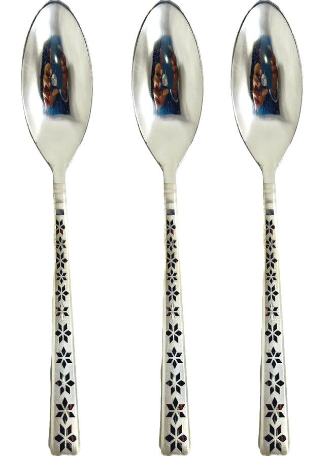 Artha Durable Stainless Steel Spoons - 12-Piece Laser-Printed Set, Elegant & Heavy-Duty Design - Image 2