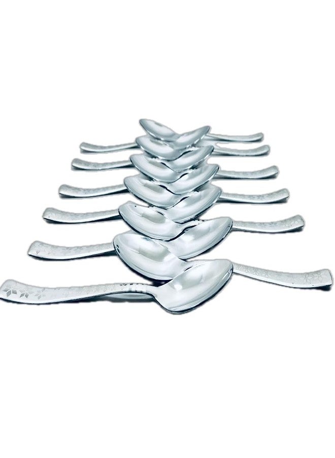 Artha Durable Stainless Steel Spoons - 12-Piece Laser-Printed Set, Elegant & Heavy-Duty Design - Image 5