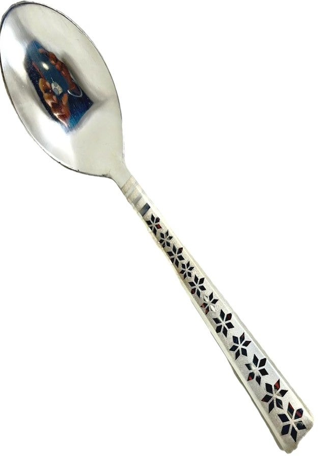Artha Durable Stainless Steel Spoons - 12-Piece Laser-Printed Set, Elegant & Heavy-Duty Design - Image 3