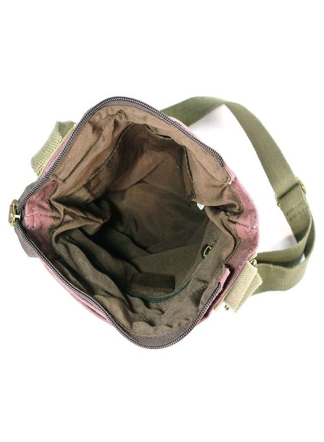 Chala Handbag Patch Crossbody LAZZY CAT Mauve Purple Violet Bag Canvas - Image 3