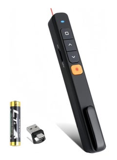 Generic Wireless Presenter Remote Wireless Presentation Clicker Type C & USB A 2 in 1 Laser Pointer Volume Control PowerPoint Presentations For Cats Mac Office Computer PPT  - Image 1