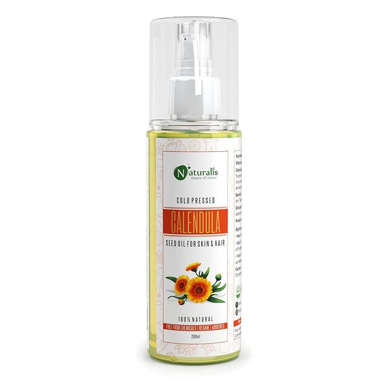 Naturalis Essence Of Nature Calendula Carrier Oil For Skin Care  Hair Care 200 Ml - Image 1
