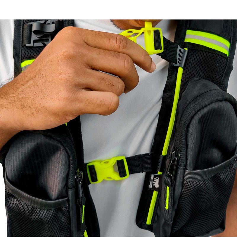 Raida Hydration Bag with 2L BPA-Free Bladder | No Movement While Riding | Ultra-Lightweight | Multi-Compartment | Built for Hiking, Biking, Camping & Outdoor Sports - Image 3