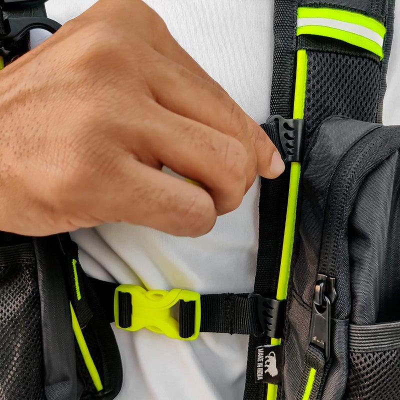 Raida Hydration Bag with 2L BPA-Free Bladder | No Movement While Riding | Ultra-Lightweight | Multi-Compartment | Built for Hiking, Biking, Camping & Outdoor Sports - Image 4