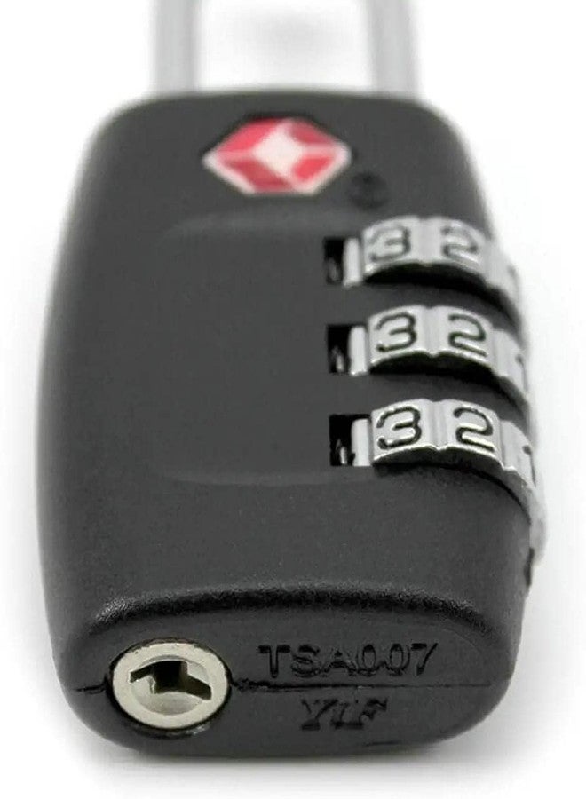 HELLARO Pack of 1 Metal TSA Approved Lock 3 Digit for Luggage Bag International Number Password Travel Locks Multicolored Black_S1_TSA_Lock_332_Black (Pack of 2) - Image 4
