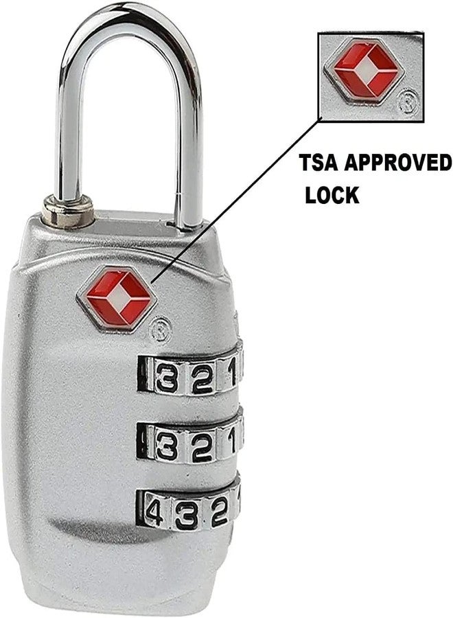 HELLARO Pack of 1 Metal TSA Approved Lock 3 Digit for Luggage Bag International Number Password Travel Locks Multicolored Black_S1_TSA_Lock_332_Black (Pack of 2) - Image 5