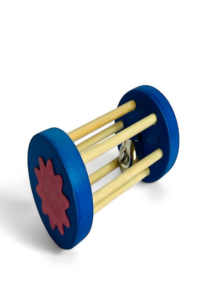 MarvelStore Wooden Baby Rattle and Rolling Bell Toy Set | Montessori Sensory Development Toys for Infants, Toddlers | Safe,Non-Toxic with Natural Bamboo Rods(Multicolor)(Flower and Hexy Shape Rattle) - Image 4