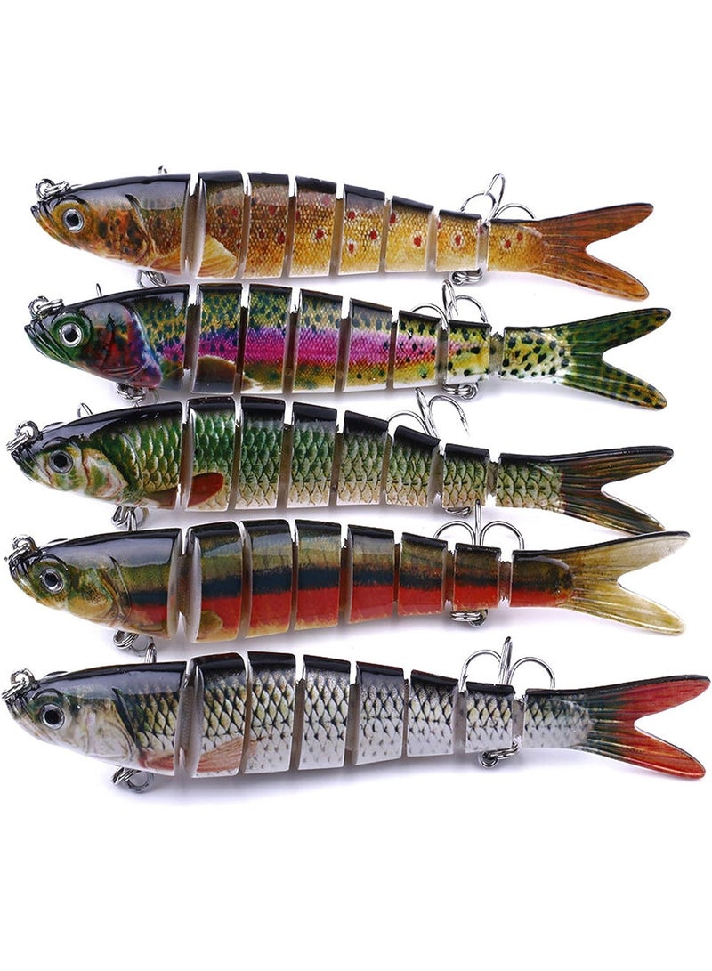 Generic 5pcs Fishing Lures, Multi-color Fish Attractant, 3D Eyes, 13.7cm Length, 27g Weight  - Image 4