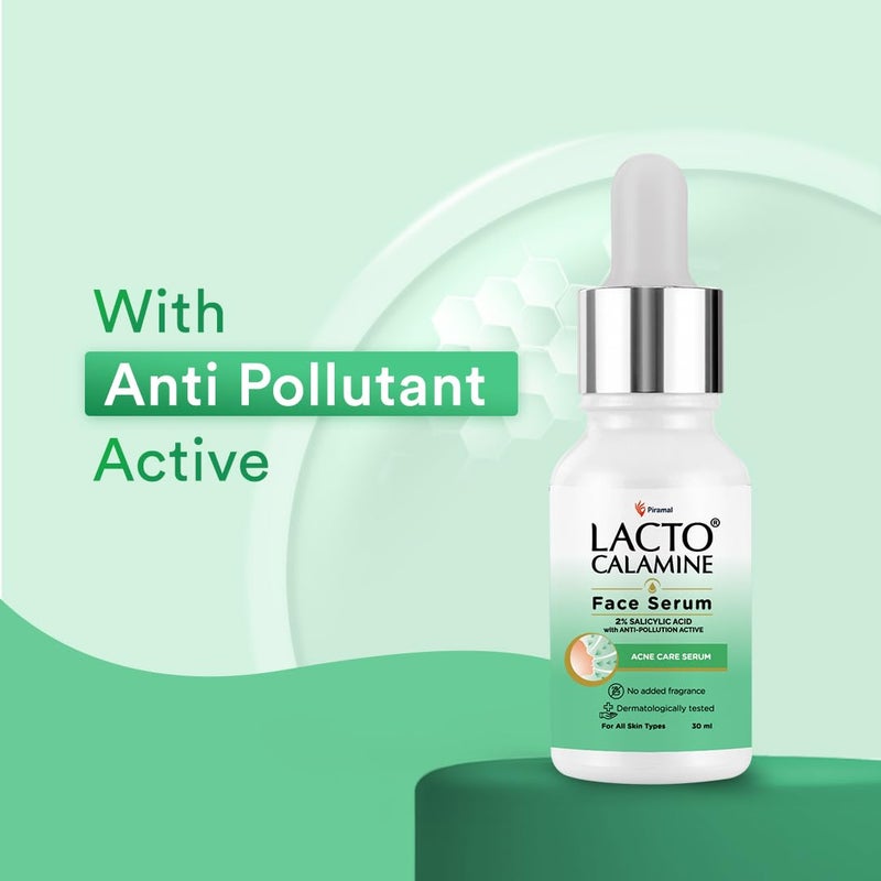 Lacto Calamine سيروم لاكتو كالمين 2 حمض الساليسيليك 30 مل سيروم للوجه لعلاج حب الشباب والرؤوس السوداء والتحكم في الزيوت وفتح المسام سيروم لبشرة نقية للنساء والرجال مختبر جلدياً خالي من العطور - Image 4