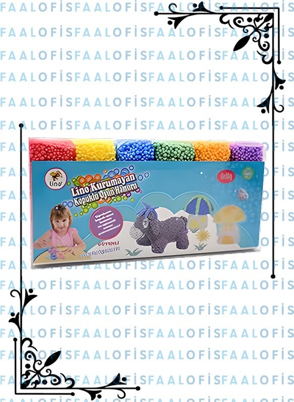 Lino - Non-Drying Foam Play Dough 1 Pack of 6 - Image 1