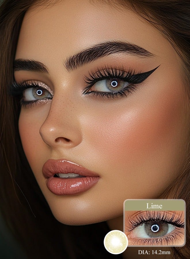 Freshlady Colored Contact Lenses Lime 14.20mm Yearly Disposable for Daily Wear - Image 2