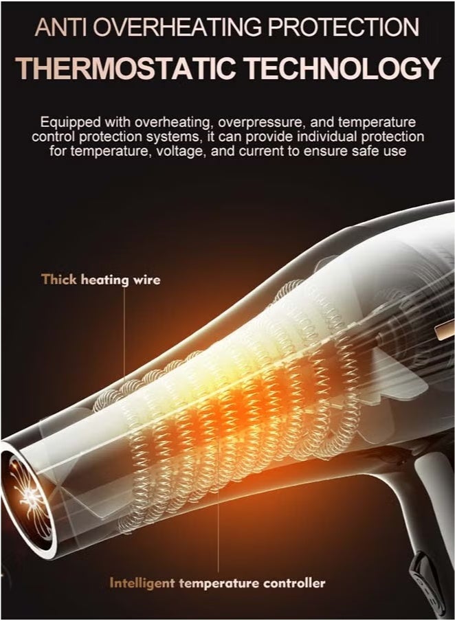 general 7-in-1 Ionic Hair Dryer, Salon Professional Blow Dryer 2200W AC Motor Fast Drying with 2 Speed, 3 Heat Setting, with Diffuser, Nozzle, Concentrator Comb for Curly and Straight Hair，comb - Image 2