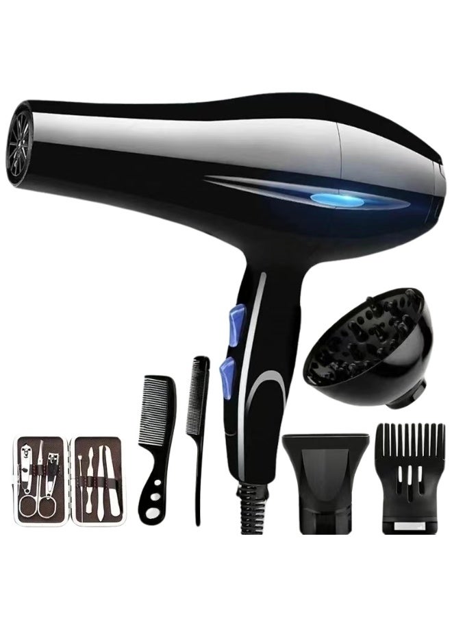 general 7-in-1 Ionic Hair Dryer, Salon Professional Blow Dryer 2200W AC Motor Fast Drying with 2 Speed, 3 Heat Setting, with Diffuser, Nozzle, Concentrator Comb for Curly and Straight Hair，comb - Image 1