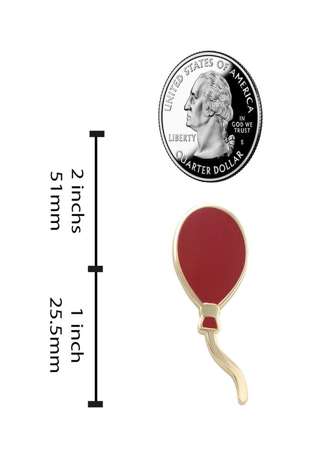 REAL SIC Balloon Pin - Celebration, Bridal & Baby Shower, Enamel Pin/Party Favor in Variety of Colors - Lapel/Brooch Jewlery Balloon Pin with Real Gold Plating (Red) - Image 5