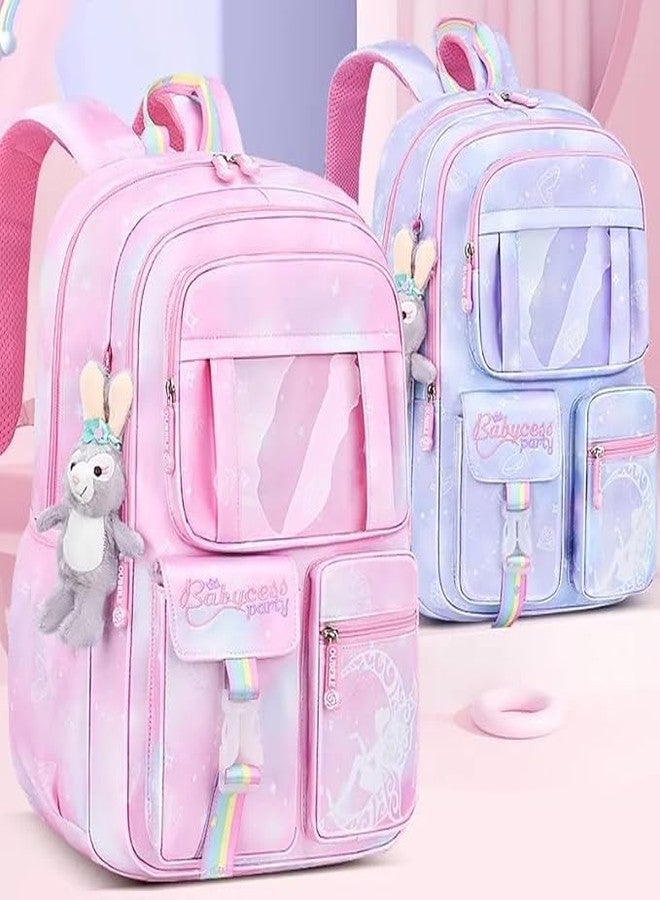 SGABANI Travel School Bag Backpack, Cute Backpack Aesthetics Large 16Inches Capacity Casual Day Pack Rucksack School Princess Bookbag for Girls - Image 5