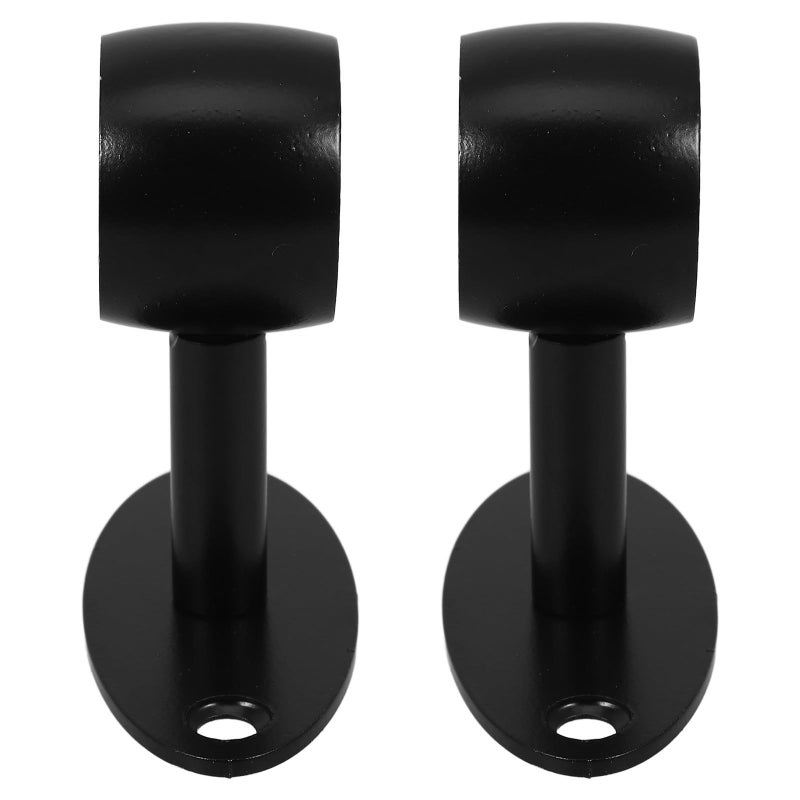 Stainless Steel Stair Handrail Bracket 33mm Black Straight Sleeve Support Indoor Outdoor - Image 2
