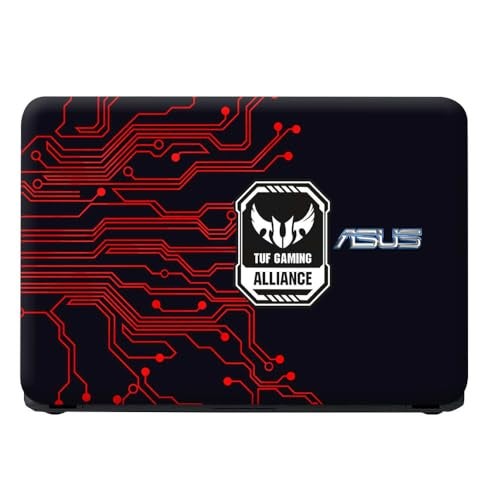Techfit Full Body Laptop Skin Upto 15.6 inch Sticker Compatible for Dell/HP/Lenovo/Acer/Asus All Laptop Size Upto 14 to 15.6 Inch - ASUS TUF Red Circuit Design - Image 3